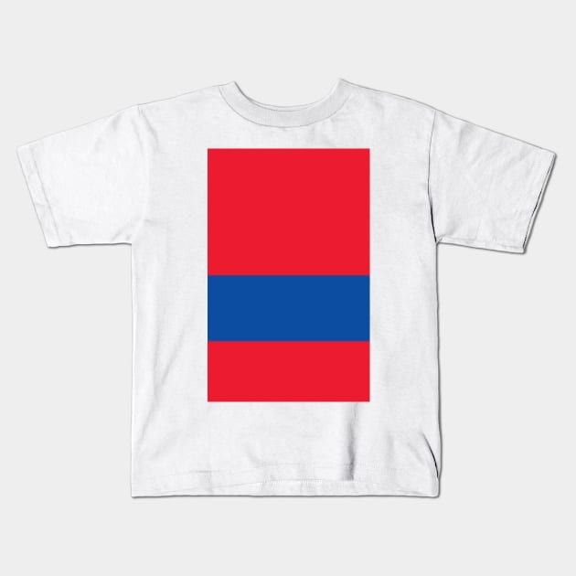 Crystal Palace FC Red & Blue Hoop Kids T-Shirt by Culture-Factory